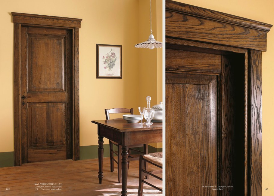 Дубовые двери в интерьере