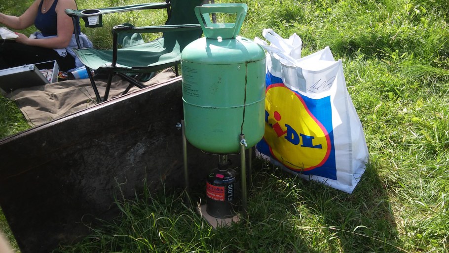 Коптилка из баллона от фреона