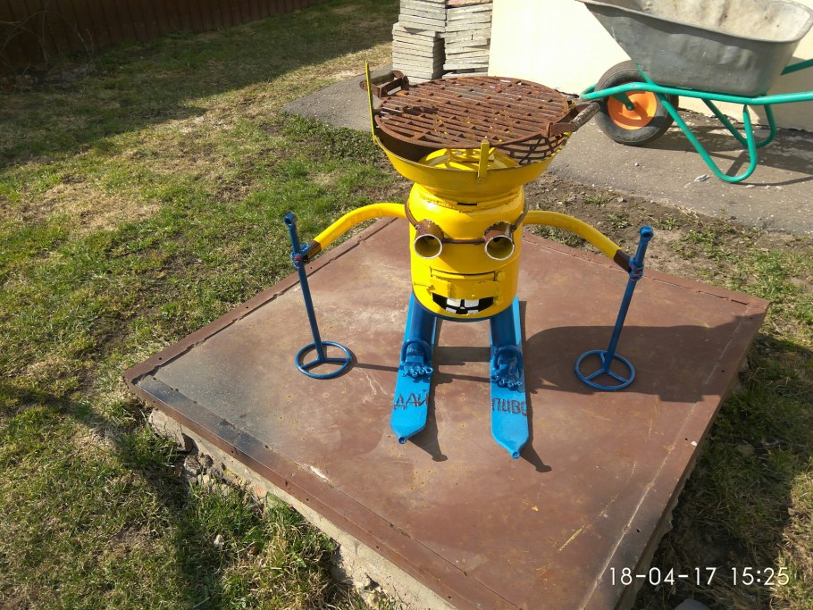 Печь для казана из баллона фреона