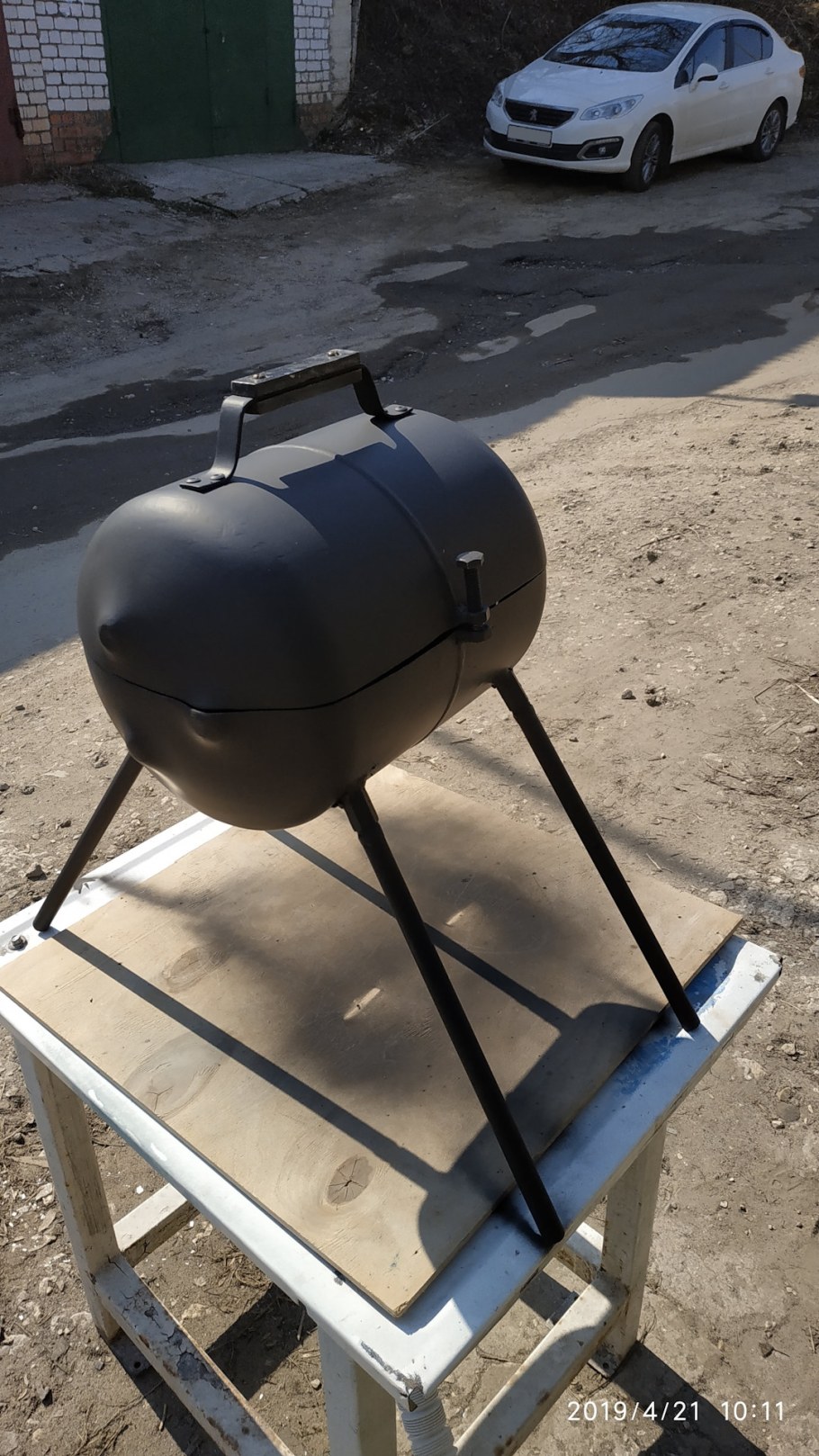 Мангал из баллона фреона 13л