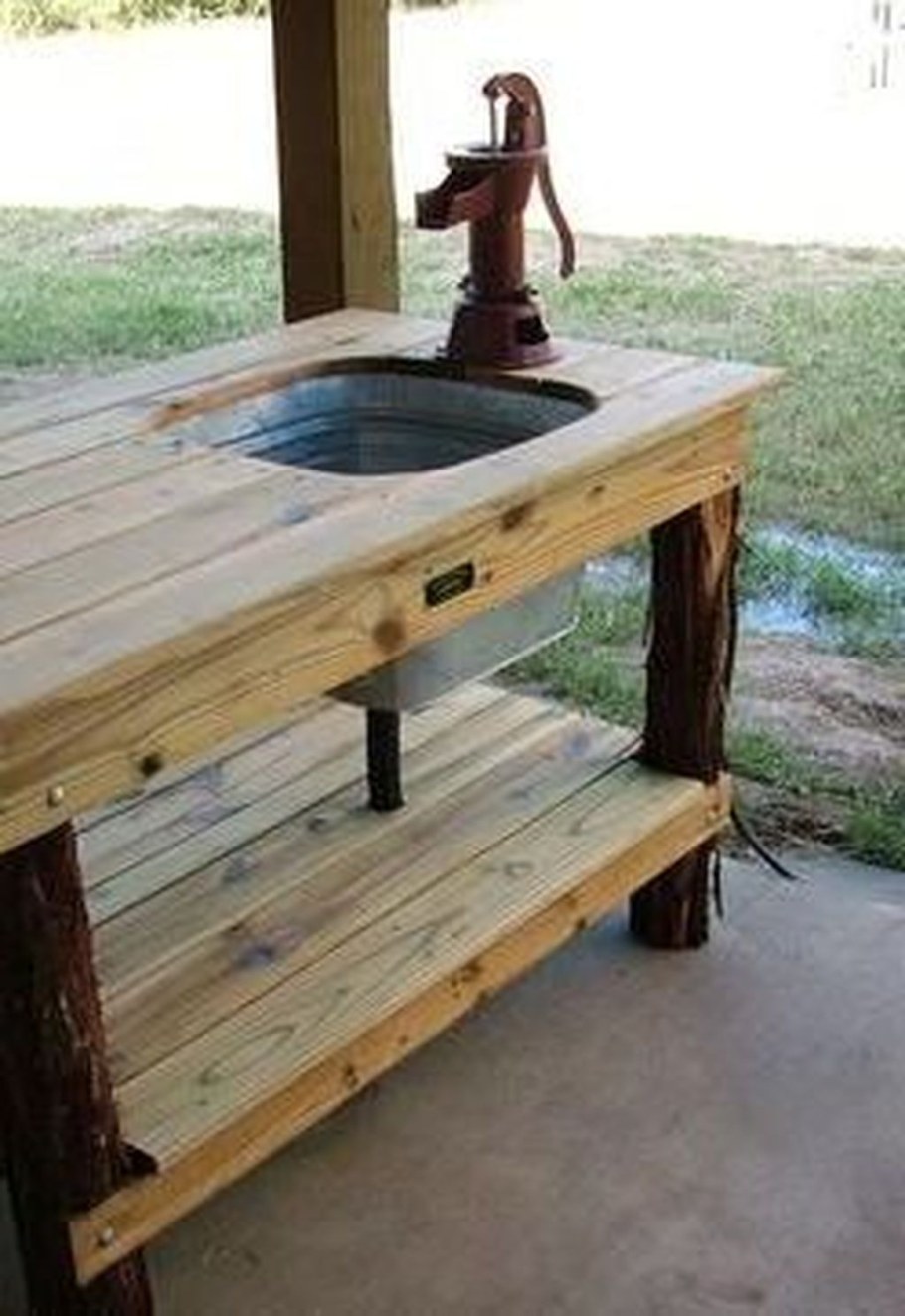 Деревянная мойка для дачи