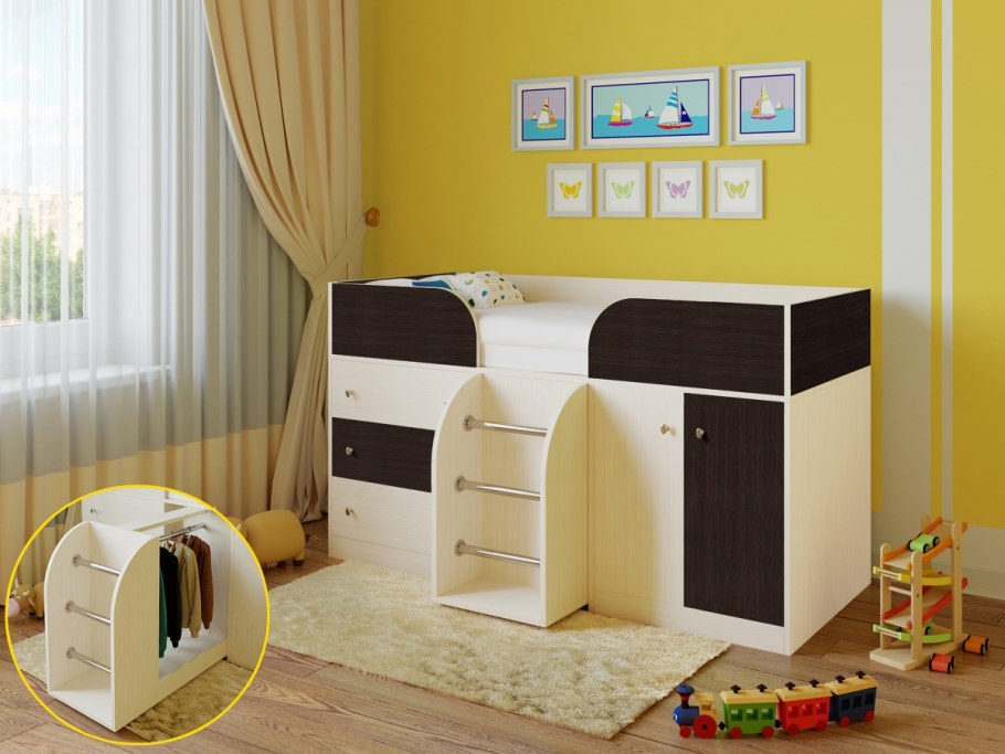 Кровать-чердак ЯРОФФ малыш 4