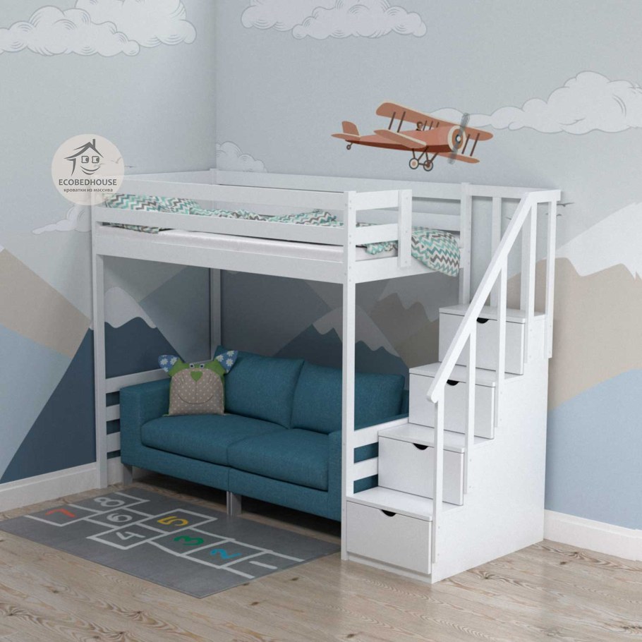 Кровать чердак эко Аквилон
