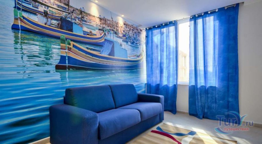 Римская штора синяя