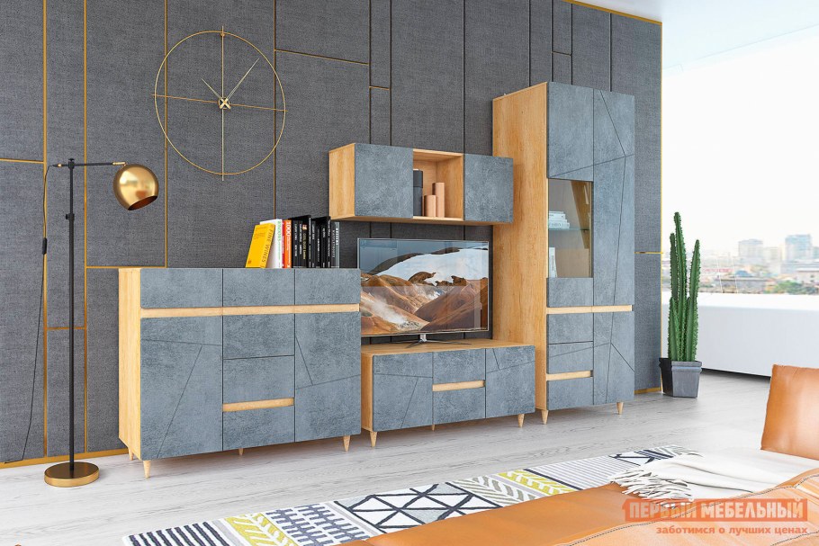 Киото СТЛ.339.05 комод дуб Небраска/бетон тёмный*