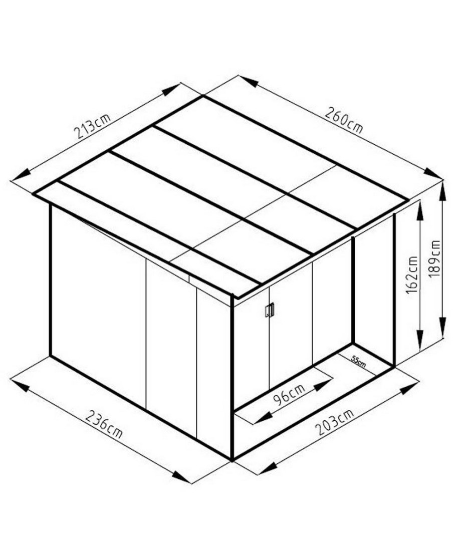 Чертеж каркасного сарая 4х3