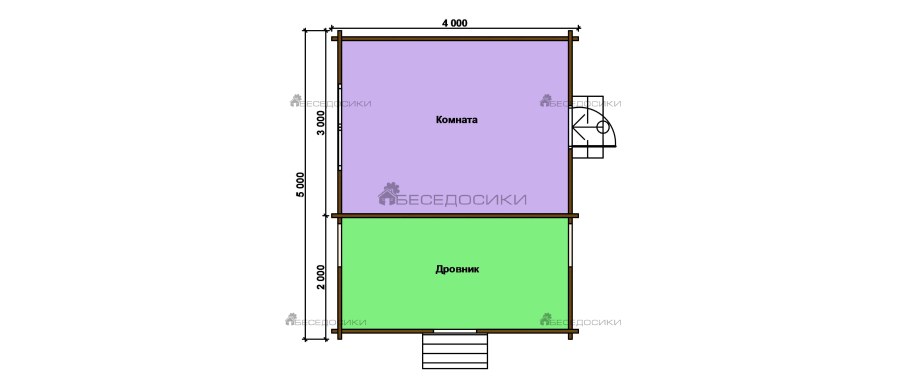 Каркасный сарай 2х2 чертеж