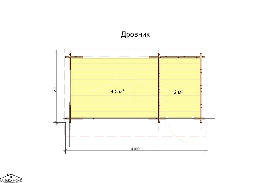 Дровник 2х4 чертёж