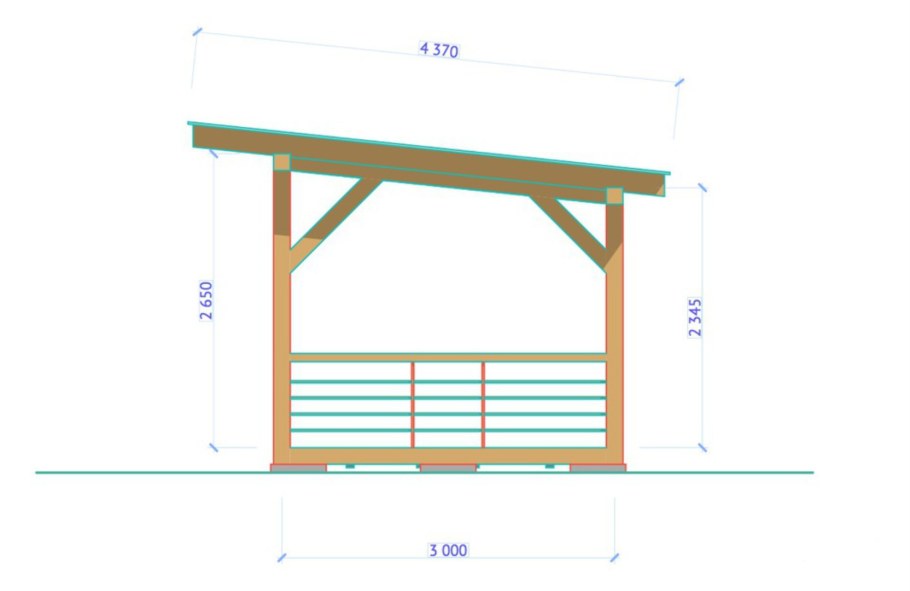Каркасный сарай 3х6 Sketchup