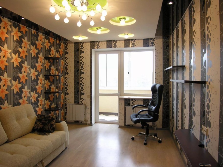 Интерьер проходной гостиной в хрущевке