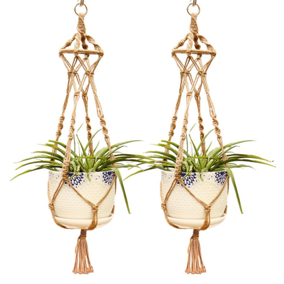 Подвесное кашпо макраме