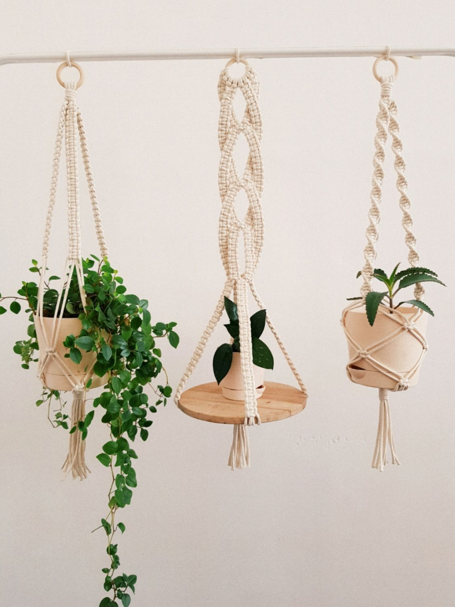 Макраме кашпо для цветов