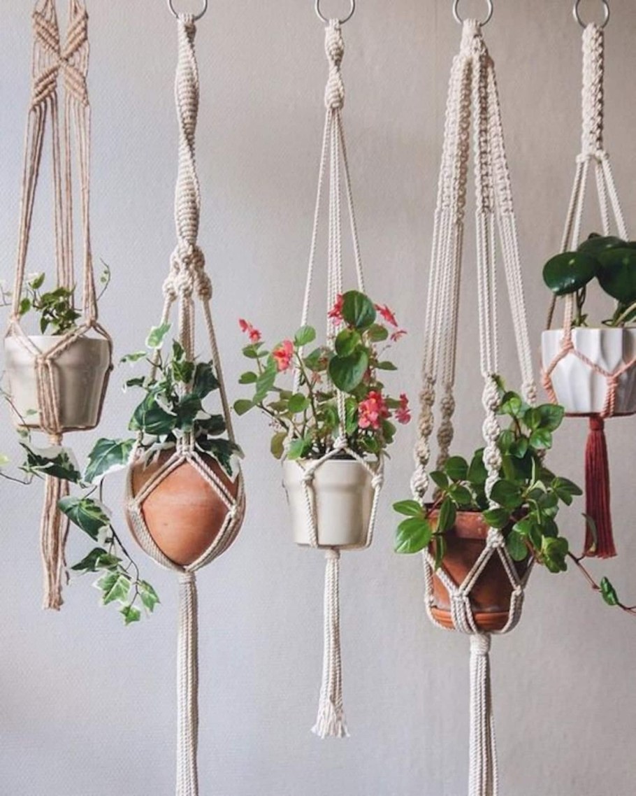 Макраме кашпо для цветов