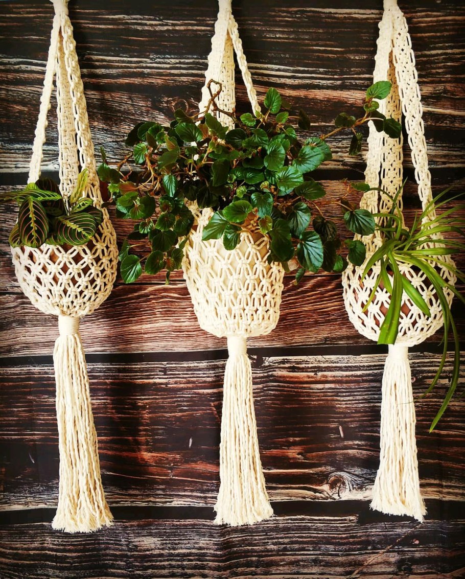 Макраме кашпо для цветов