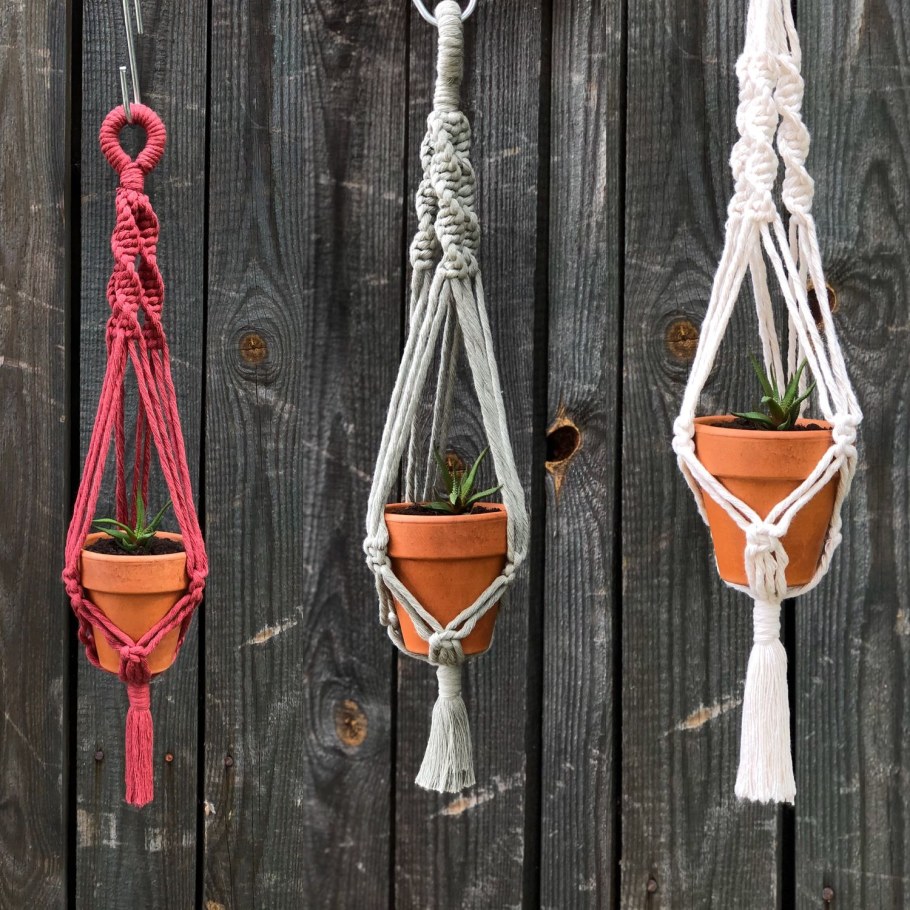 МК макраме кашпо для цветов
