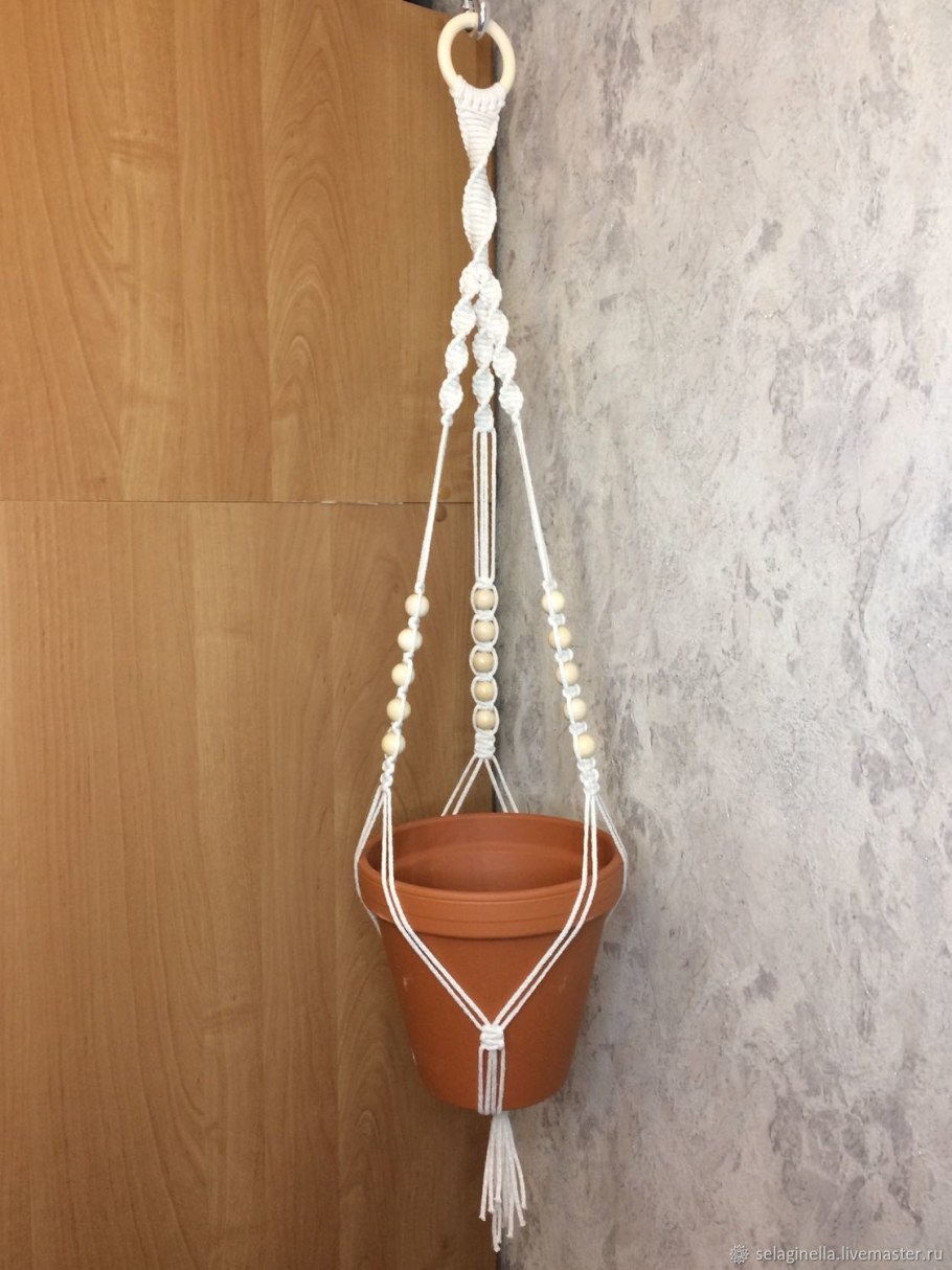 Макраме кашпо для цветов