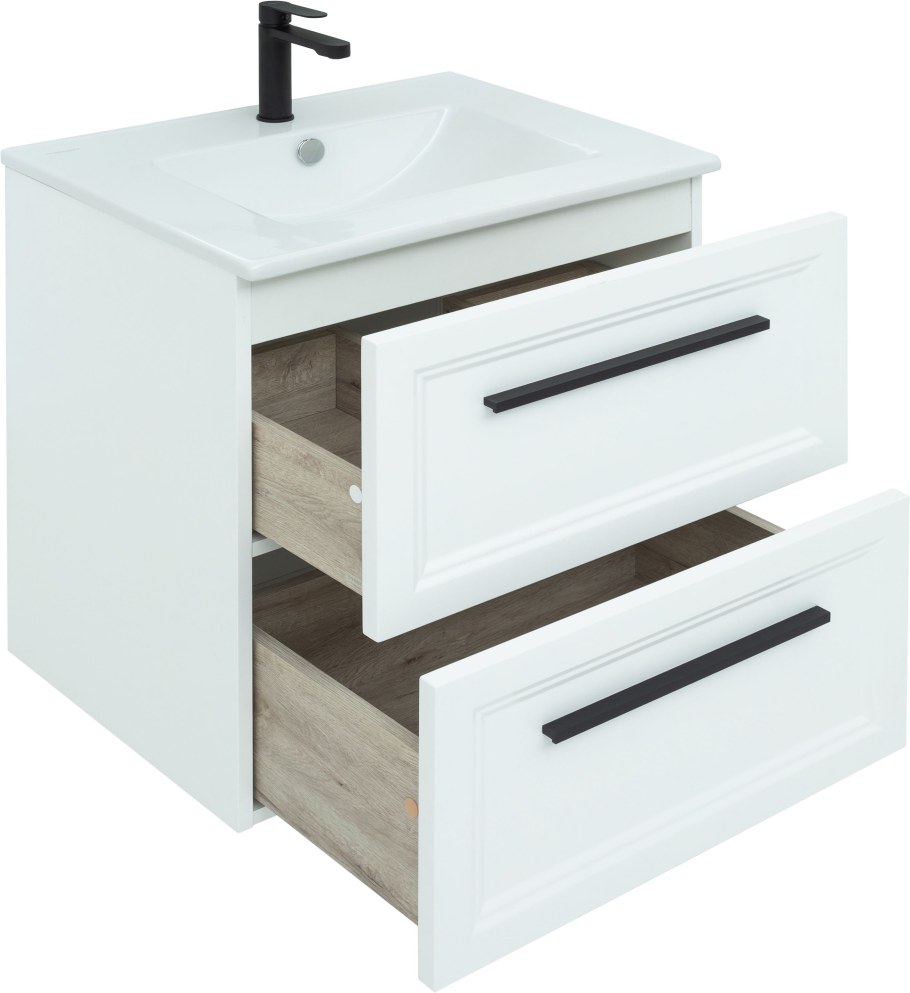 Тумба с раковиной stworki Эстерсунд 90 белая матовая