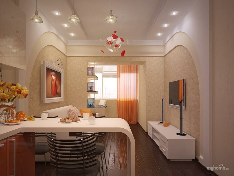 Интерьер малогабаритной трехкомнатной квартиры