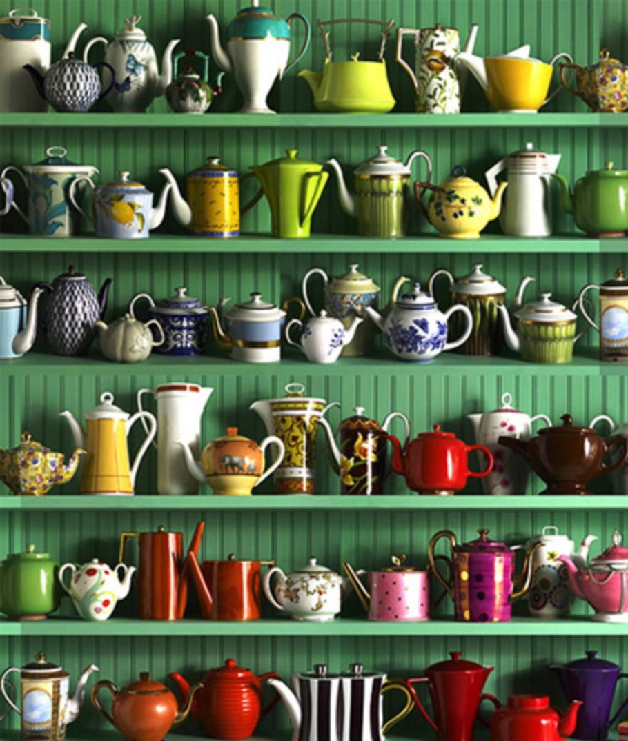 Кружки в интерьере кухни