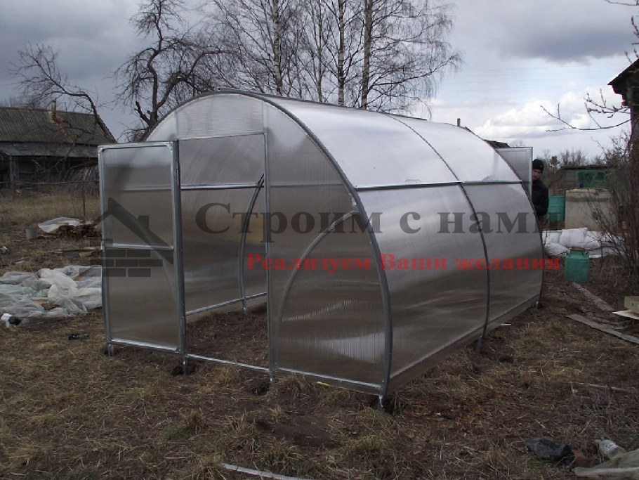 Теплица Оазис с раздвижной крышей