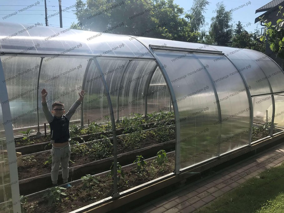 Теплица Сигма 2020 со сдвижной крышей