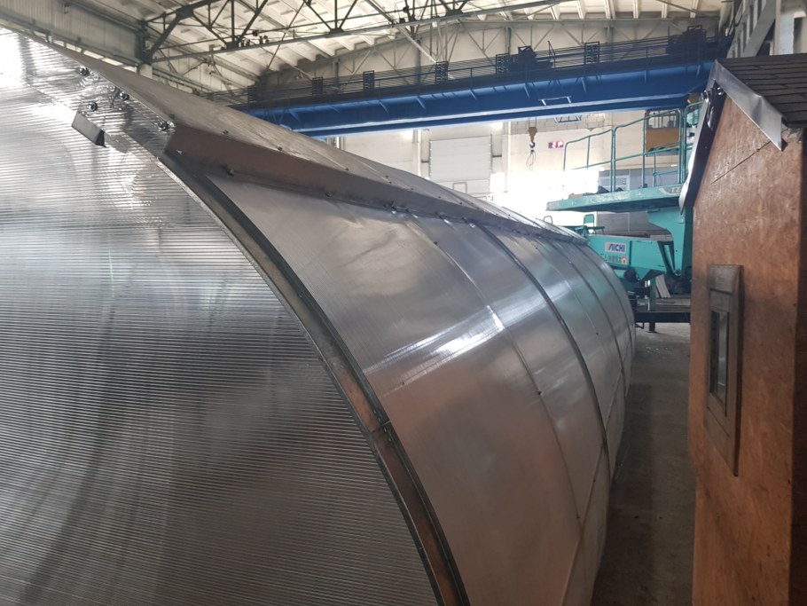 Каркас теплицы Дачница комфорт плюс открывающаяся крыша 3 4 2.04м