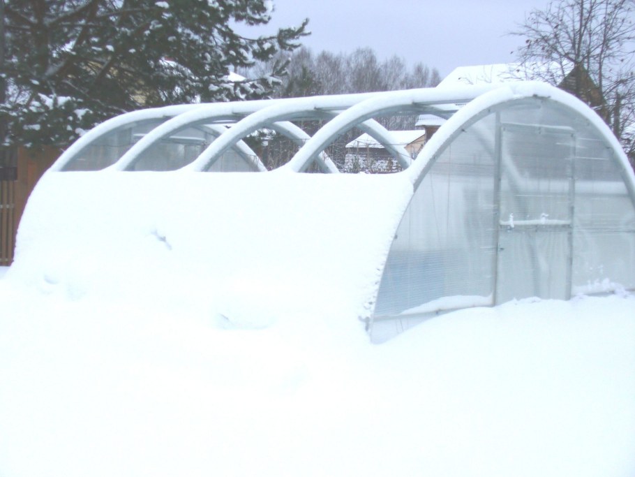 Теплица с парником сбоку