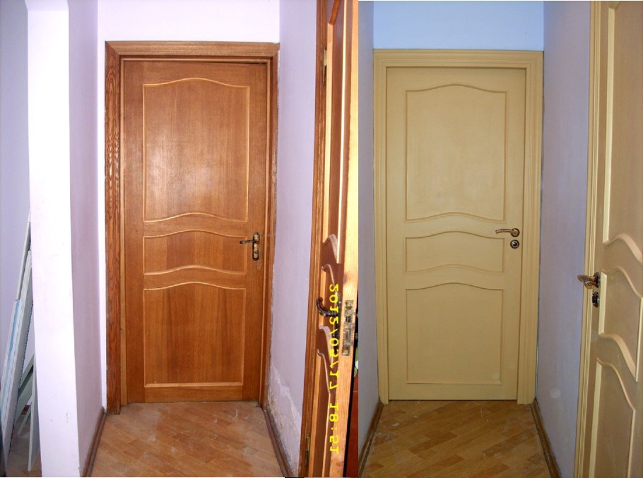 Перекраска дверей межкомнатных