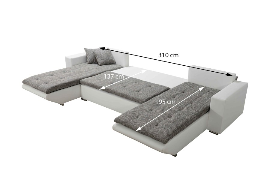 Диван Бруклин прямой со столиком с ящиками