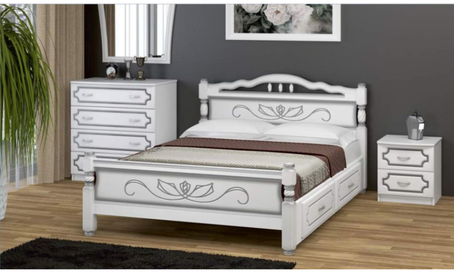 Кровать Карина 14 орех Браво мебель