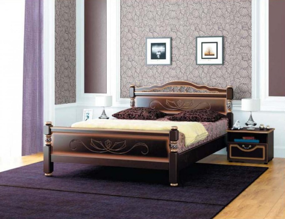 Кровать Карина-5 Браво мебель орех
