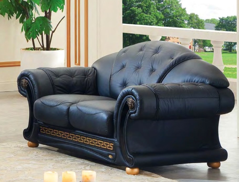 Кожаный диван Версаче раскладной