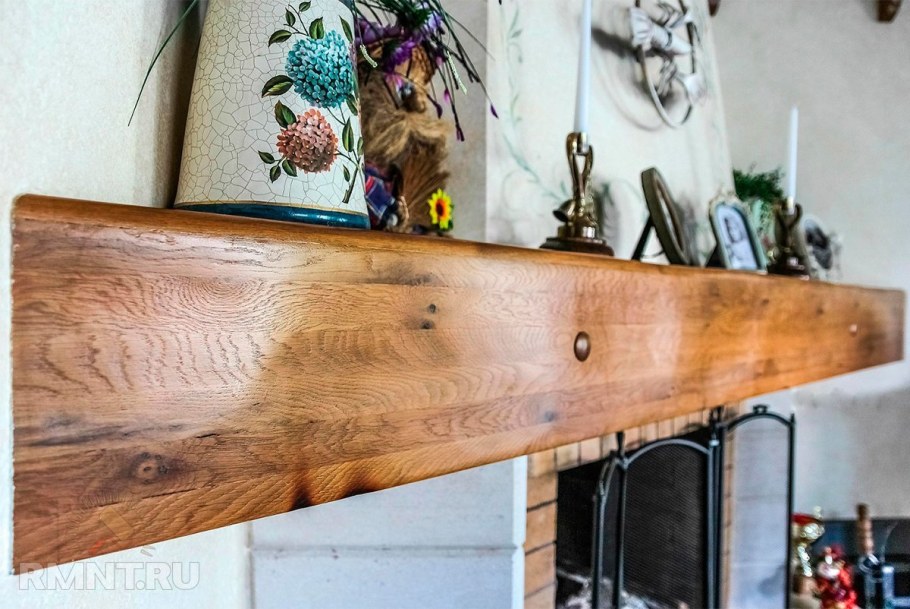 Каминные полки из дерева