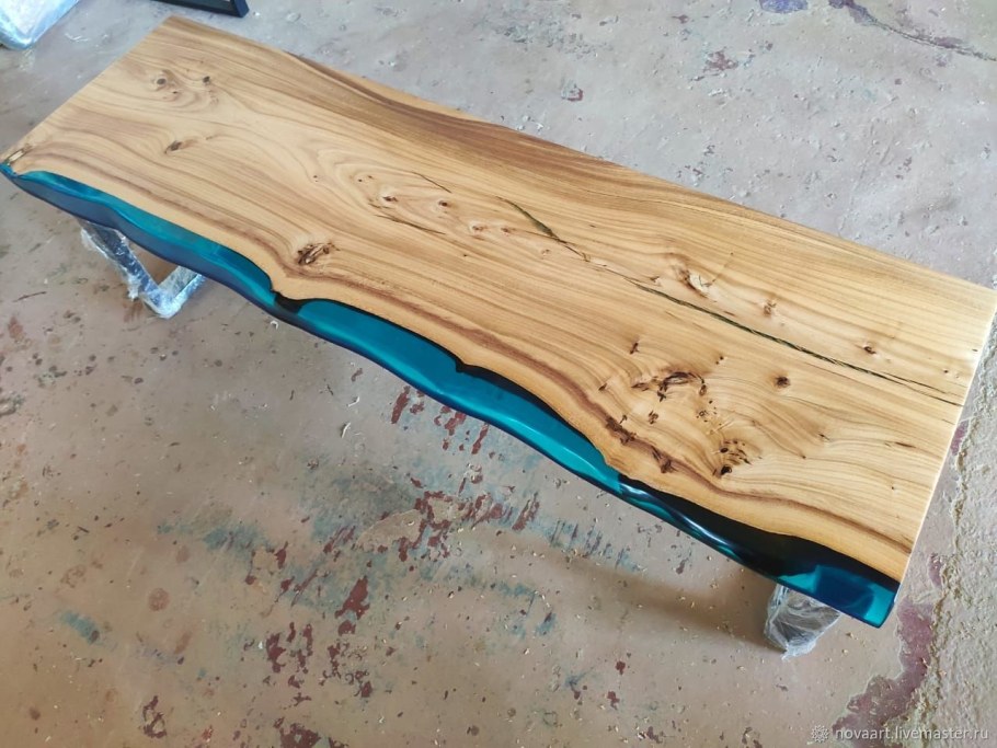 Консоль из слэба карагача