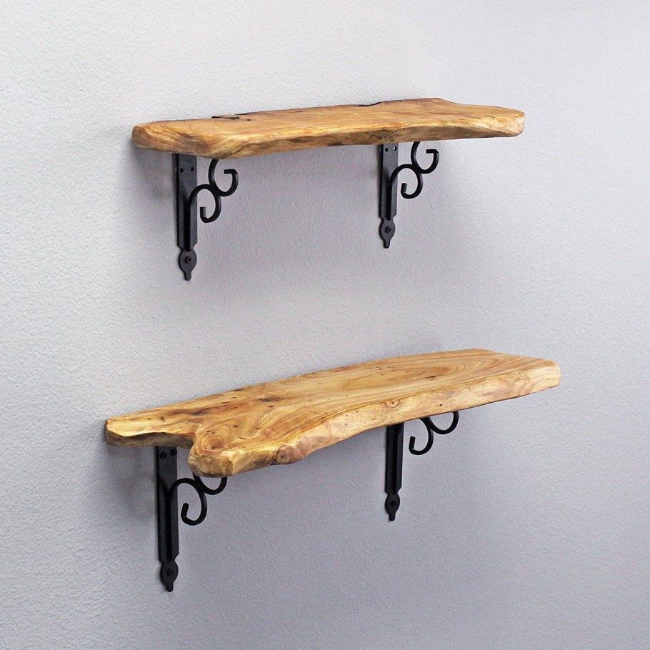 Полки из слэба дерева