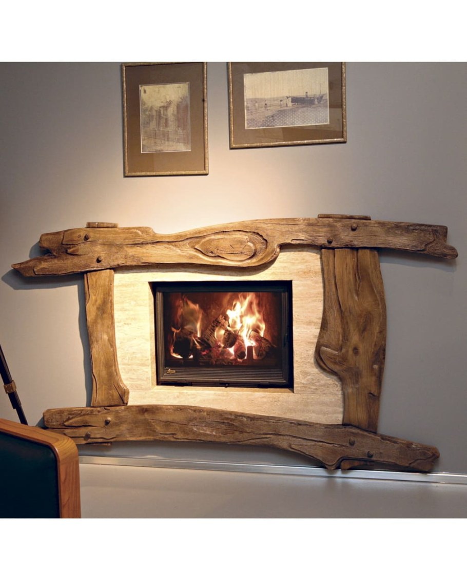 Каминная полка из дерева