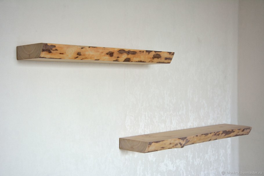 Каминная полка из бруса