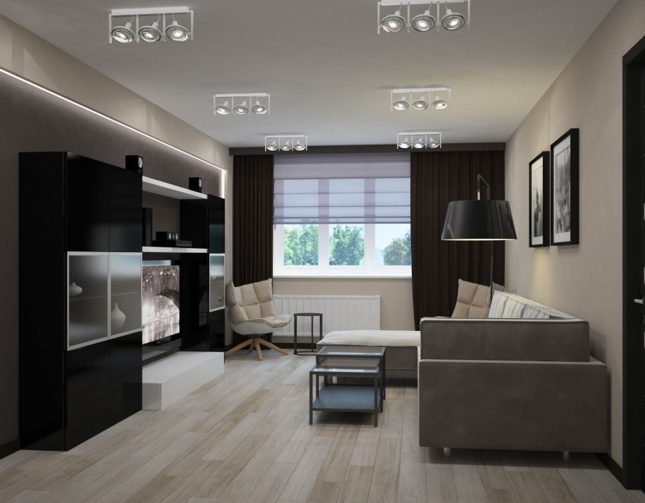 Однокомнатная квартира в стиле хайтек