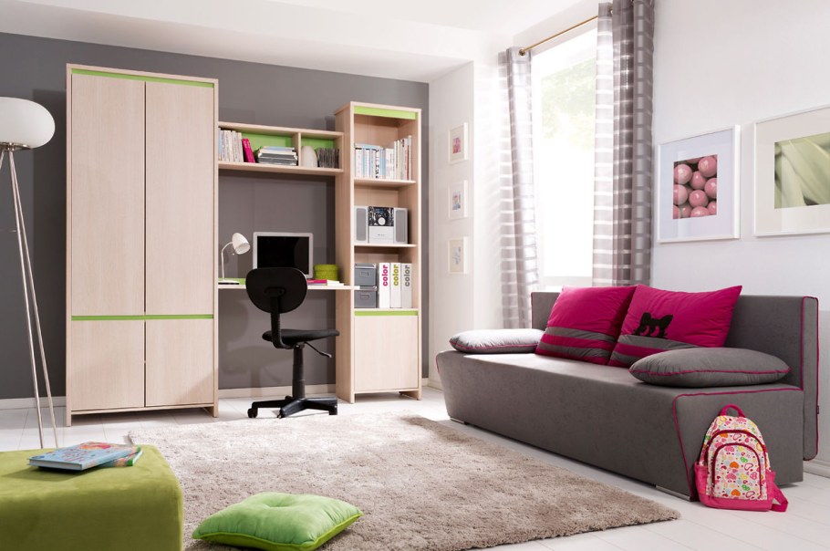 Комната в пастельных тонах для девушки