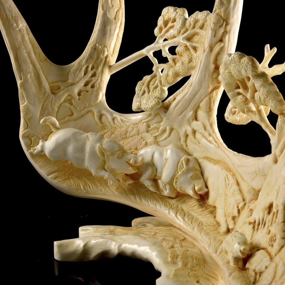 Резьба по Рогу лося