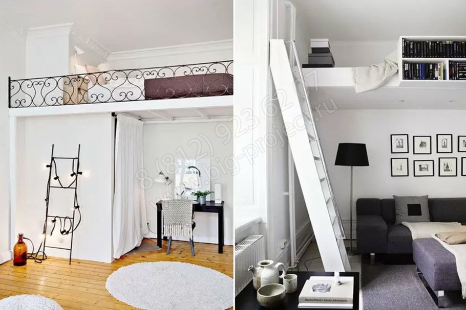 Кровать-чердак двуспальная взрослая 160х200