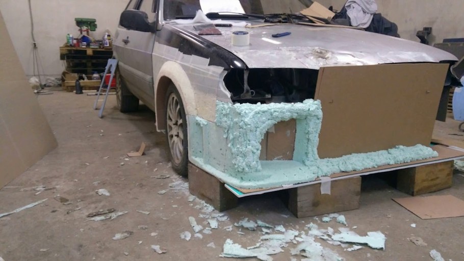 Пеньки из монтажной пены