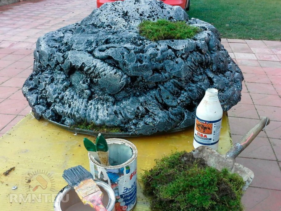 Декорации для аквариума из монтажной пены