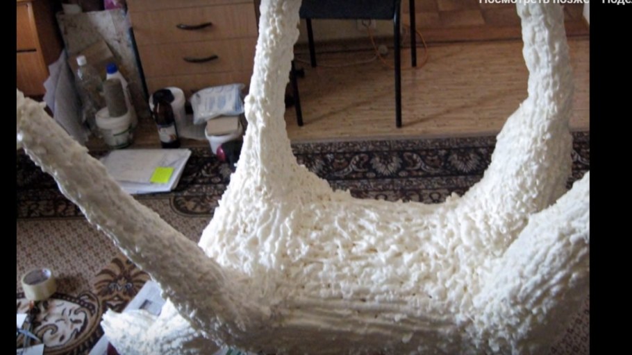 Вазон из монтажной пены