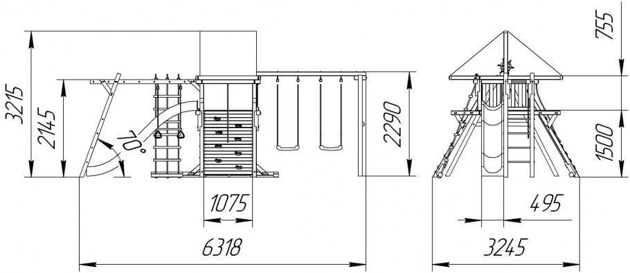 Чертеж детской площадки