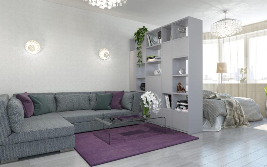 Спальня гостиная с диваном