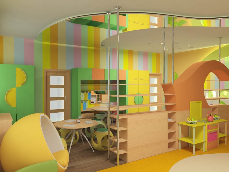 Зонирование комнаты в детском саду