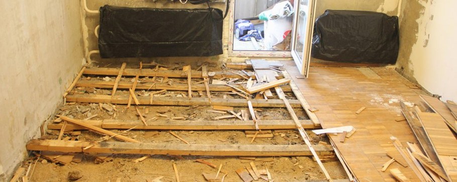 Демонтаж деревянного пола