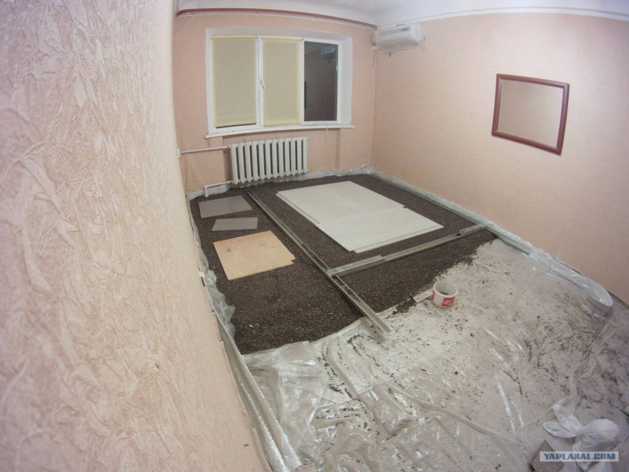 Цементная стяжка пола в хрущевке