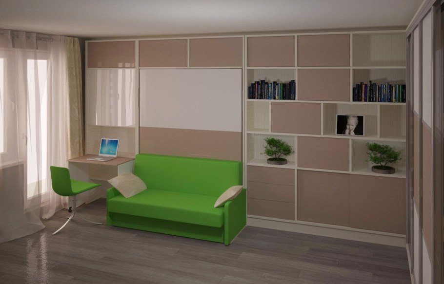 Стенка во всю стену для гостиной